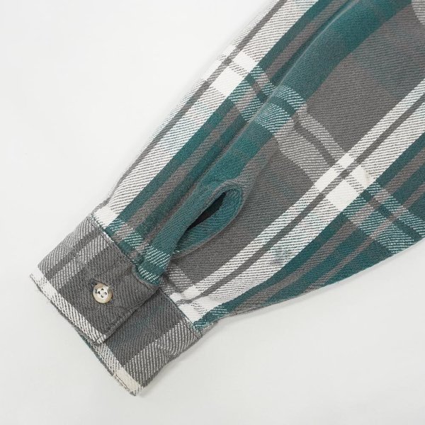画像4: 90's FIVE BROTHER ヘビーネルシャツ "Green Plaid" (4)