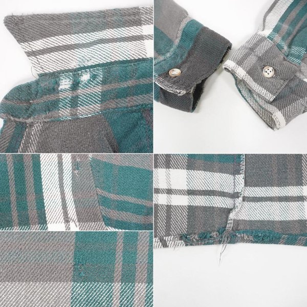 画像5: 90's FIVE BROTHER ヘビーネルシャツ "Green Plaid" (5)