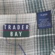 画像2: 90's TRADER BAY フランネル ボタンダウンシャツ "Gray×Green Ombre Plaid" (2)