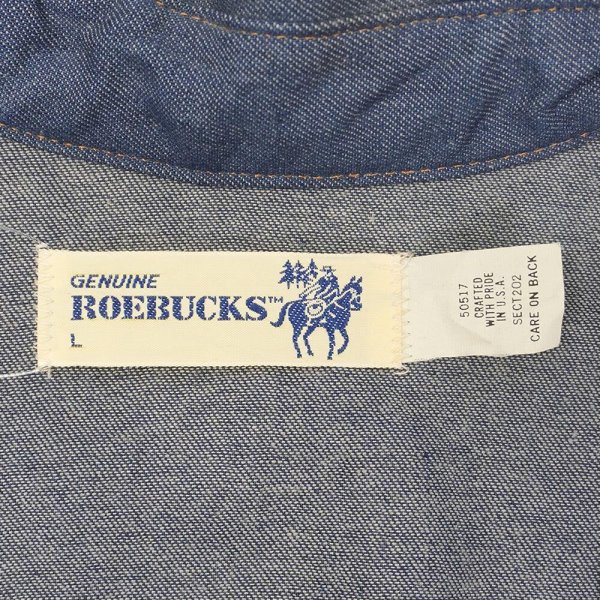 画像2: 80's ROEBUCKS デニムウエスタンシャツ "DEADSTOCK / MADE IN USA" (2)