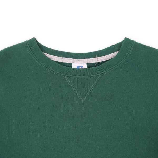 画像4: 00's RUSSELL リバースウィーブタイプ ブランクスウェット "GREEN" (4)