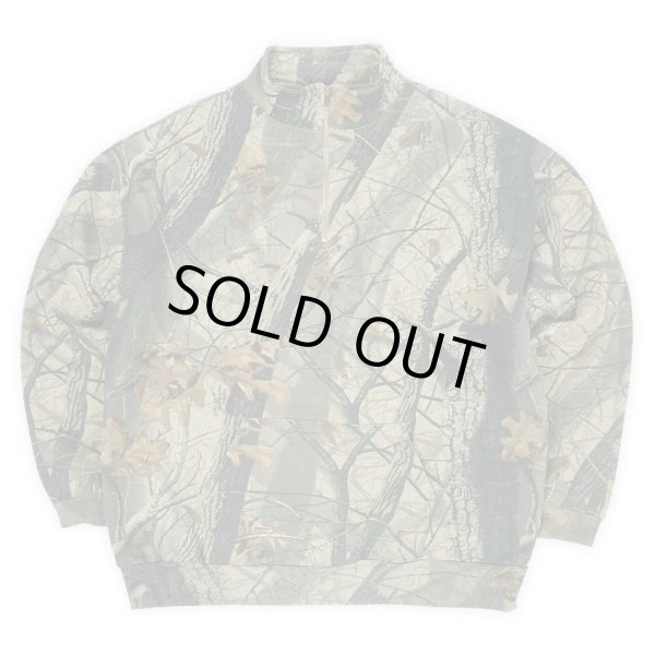 画像1: 00's JERZEES リアルツリーカモ柄 ハーフジップスウェット (1)