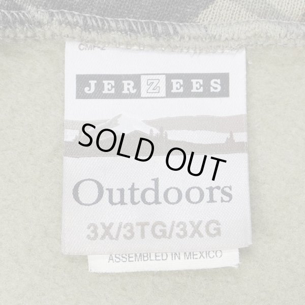 画像2: 00's JERZEES リアルツリーカモ柄 ハーフジップスウェット (2)