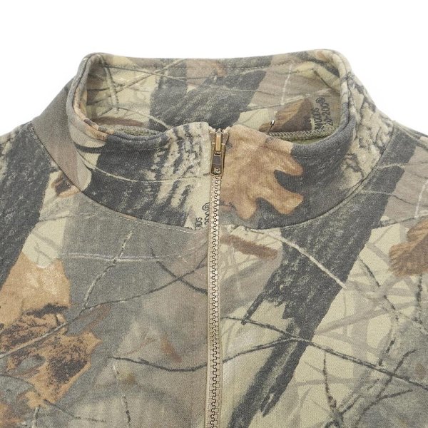 画像3: 00's JERZEES リアルツリーカモ柄 ハーフジップスウェット (3)