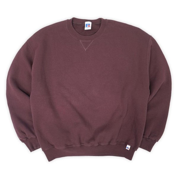 画像1: 90-00's RUSSELL ブランクスウェット "BURGUNDY" (1)