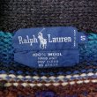 画像3: 90's Polo Ralph Lauren ネイティブ柄 ニットガウン “BLACK BASE / HAND KNIT” (3)