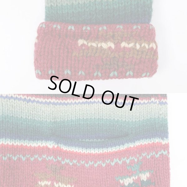 画像4: 90's Polo Ralph Lauren ネイティブ柄 ニットガウン “BLACK BASE / HAND KNIT” (4)