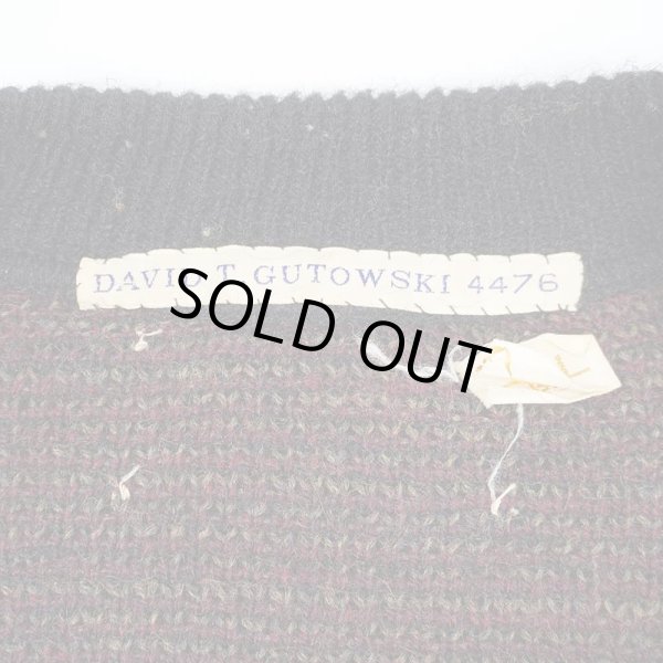 画像2: 50-60's ROBERT BRUCE Vネック モヘアニット “Black Plaid” (2)