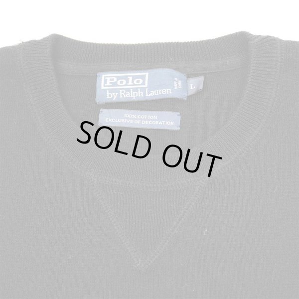 画像4: 00's Polo Ralph Lauren コットンニット "Black" (4)