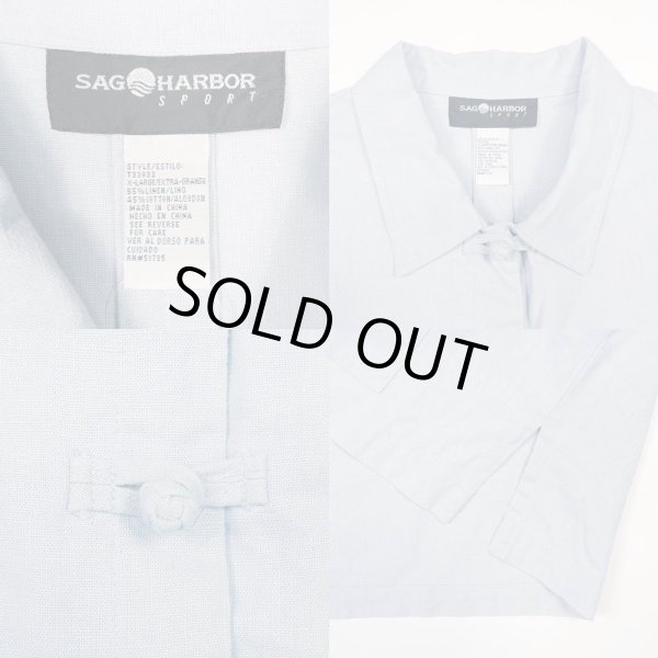 画像3: 90's SAG HARBOR コットンリネン チャイナジャケット (3)