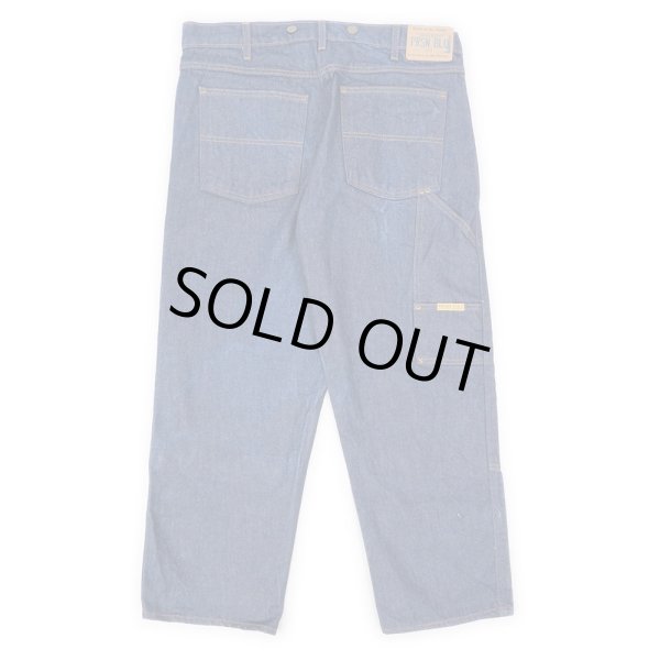 画像2: 00's PRISON BLUES ダブルニー デニムロガーパンツ "MADE IN USA" (2)