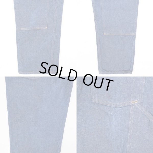 画像4: 00's PRISON BLUES ダブルニー デニムロガーパンツ "MADE IN USA" (4)