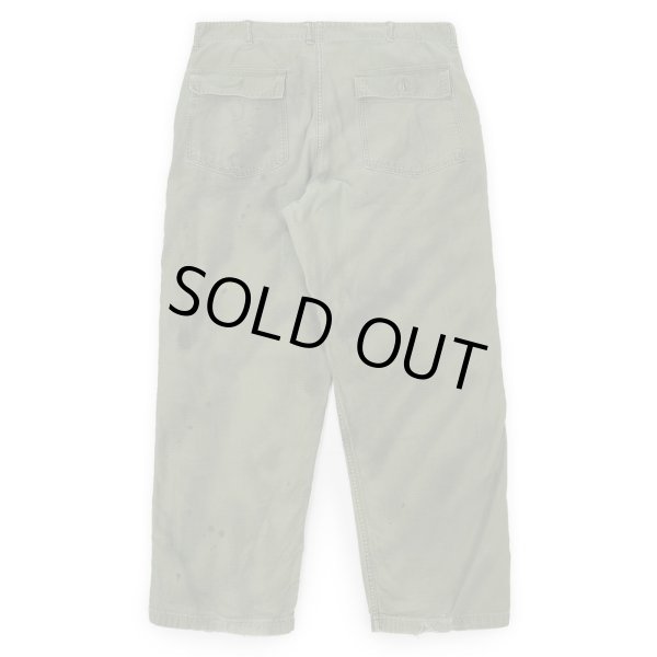 画像2: 60's US.ARMY コットンサテン ベイカーパンツ "カモフラージュペイント / W40 L33" (2)