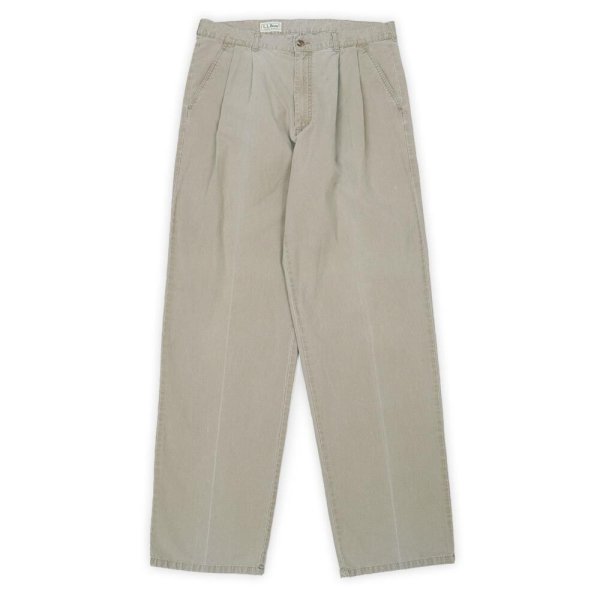 画像1: 90's L.L.Bean 2タック コットントラウザー "TROPIC WEIGHT" (1)