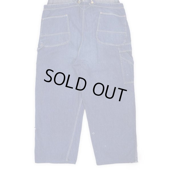 画像3: 50's FLINT デニムオーバーオール "ローバックスタイル / W44 L28相当" (3)