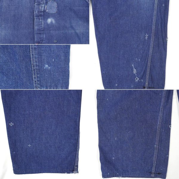 画像5: 50's FLINT デニムオーバーオール "ローバックスタイル / W44 L28相当" (5)