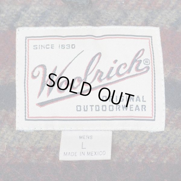 画像3: Late 90's Woolrich ネイティブボーダー柄 ウールハーフコート (3)