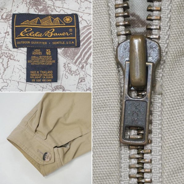 画像3: 90's Eddie Bauer コットンハンティングジャケット "黒タグ" (3)