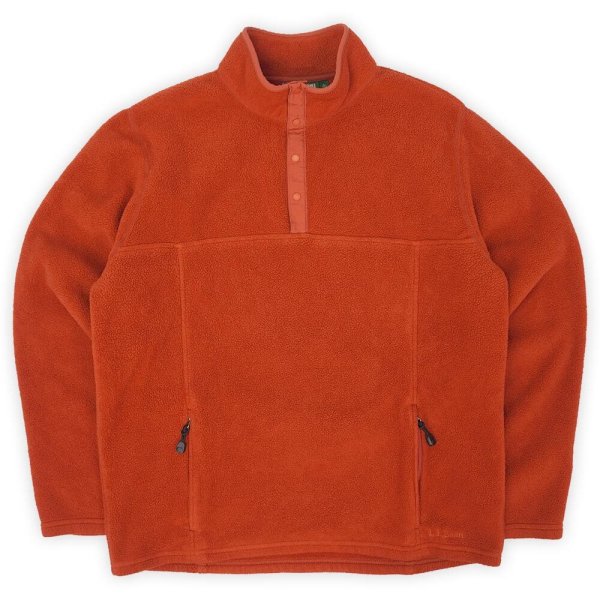 画像1: 90-00's L.L.Bean プルオーバーフリースジャケット "ORANGE" (1)