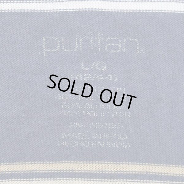 画像2: 00's PURITAN マルチボーダー ポケットTシャツ "NAVY" (2)