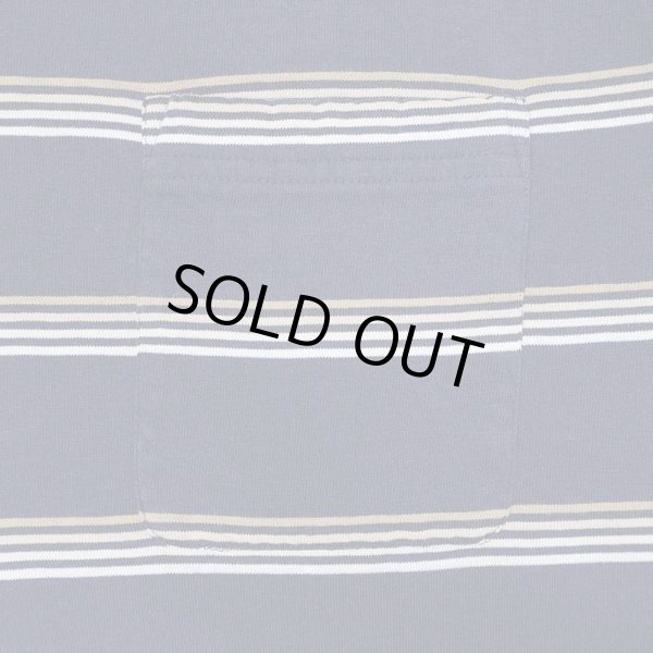 画像3: 00's PURITAN マルチボーダー ポケットTシャツ "NAVY" (3)