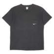 画像1: 90's NIKE スウォッシュロゴ刺繍 ポケットTシャツ "Fade Black" (1)