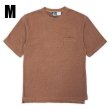 画像1: 【M】90's STEEL BRIDGE コットンピケ ポケットTシャツ "ORANGE / MADE IN USA / DEADSTOCK" (1)