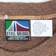 画像2: 【M】90's STEEL BRIDGE コットンピケ ポケットTシャツ "ORANGE / MADE IN USA / DEADSTOCK" (2)
