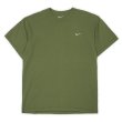 画像1: 00's NIKE スウォッシュ ロゴ刺繍 Tシャツ "OLIVE" (1)