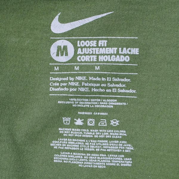 画像2: 00's NIKE スウォッシュ ロゴ刺繍 Tシャツ "OLIVE" (2)