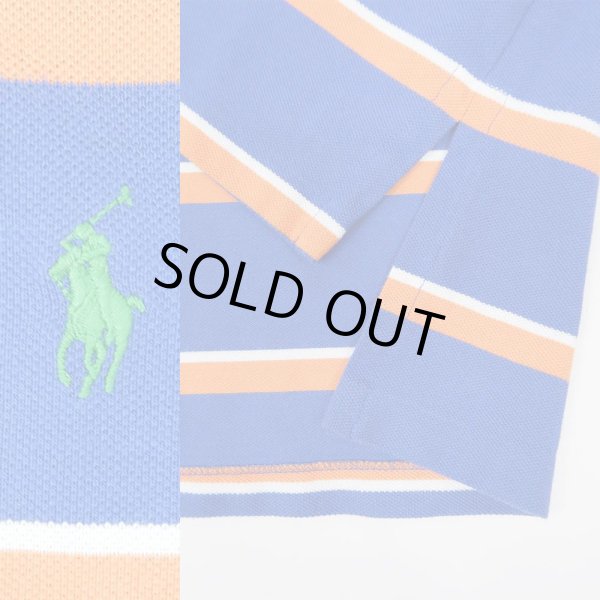 画像3: 90-00's Polo Ralph Lauren マルチボーダー柄 ポロシャツ “BLUE BASE” (3)