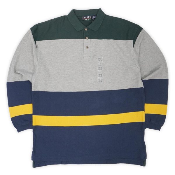 画像1: 90-00's TRADER BAY L/S ポロシャツ "DEADSTOCK" (1)