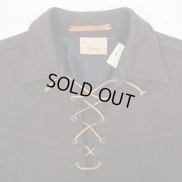 画像4: 50-60's CAMPUS レースアップ ウールシャツ “RAWHIDE LACER / MADE IN USA” (4)