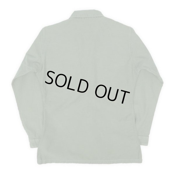 画像2: 60's US.ARMY コットンサテン ユーティリティーシャツ (2)