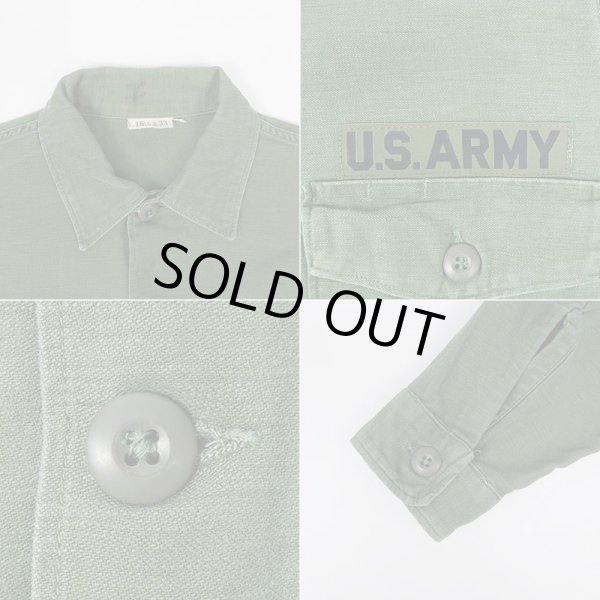 画像4: 60's US.ARMY コットンサテン ユーティリティーシャツ (4)