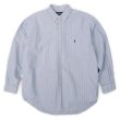 画像1: 90's Polo Ralph Lauren ストライプ柄 ボタンダウンシャツ "BIG SHIRT" (1)