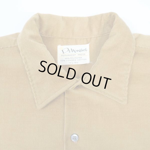 画像4: 60-70's Debonaire コーデュロイ オープンカラーシャツ (4)