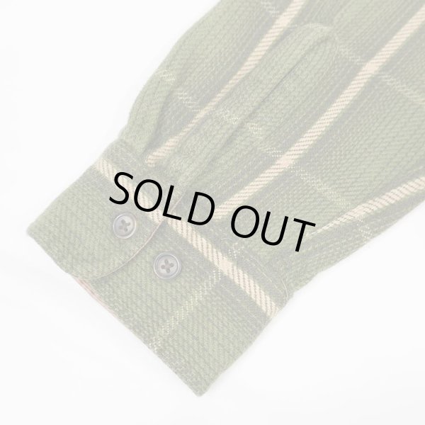 画像4: Late 90's ST. JOHN'S BAY ヘビーネルシャツ "Green Ombre Plaid" (4)