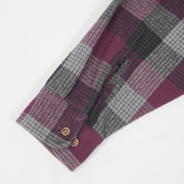 画像3: 90's ST JOHN'S BAY ヘビーネルシャツ “Purple × Black Plaid” (3)