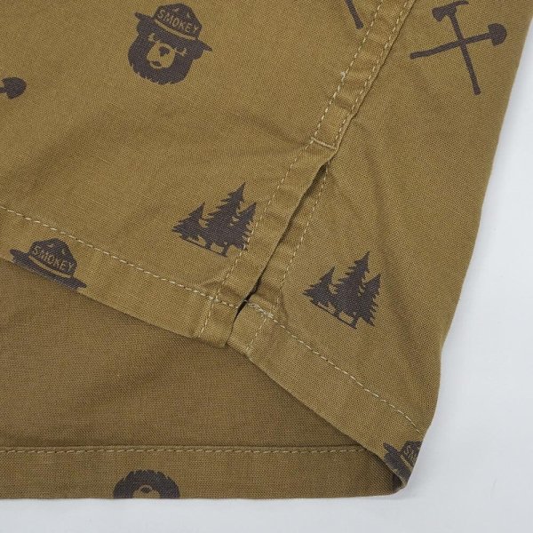 画像4: 00's FILSON × SMOKEY BEAR S/S 総柄 オープンカラーシャツ (4)