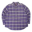 画像1: 90-00's ST JOHN'S BAY フランネルボタンダウンシャツ "Purple Ombre Plaid" (1)