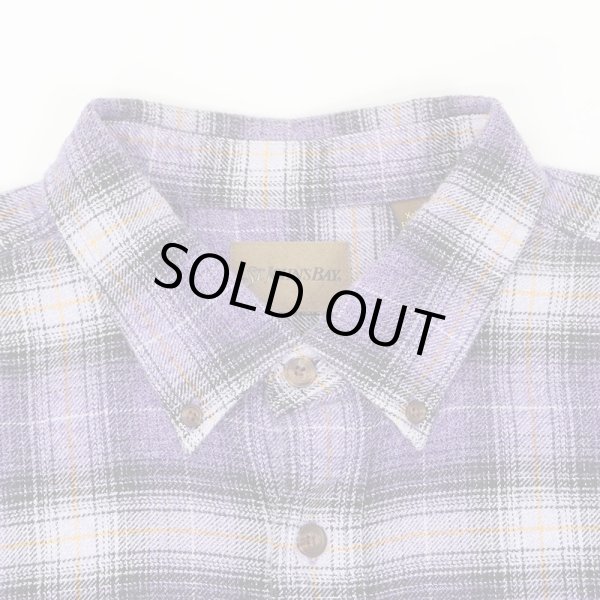 画像3: 90-00's ST JOHN'S BAY フランネルボタンダウンシャツ "Purple Ombre Plaid" (3)