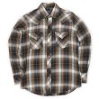 画像1: 80's JC Penney レーヨンウエスタンシャツ "Brown Ombre Plaid" (1)