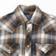 画像3: 80's JC Penney レーヨンウエスタンシャツ "Brown Ombre Plaid" (3)