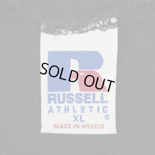 画像2: Late 90's RUSSELL  カレッジプリント スウェットパーカー "BLACK" (2)