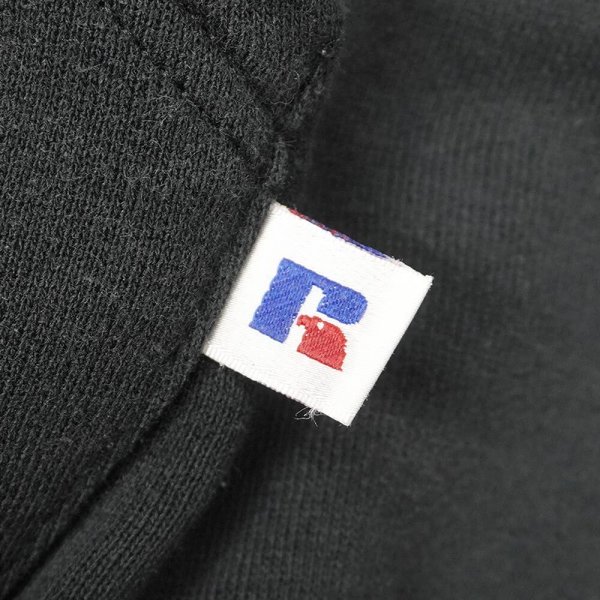 画像3: Late 90's RUSSELL  カレッジプリント スウェットパーカー "BLACK" (3)