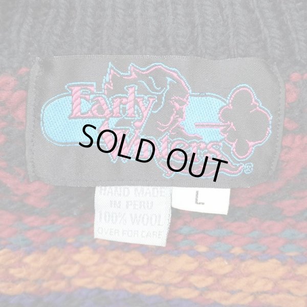 画像2: 90's Early Winters 総柄 ウールニット "HAND MADE" (2)