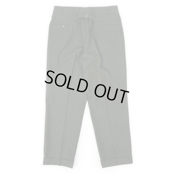 画像2: 50's unknown シンチバック付き ヘリンボーン織り ウールスラックス (2)