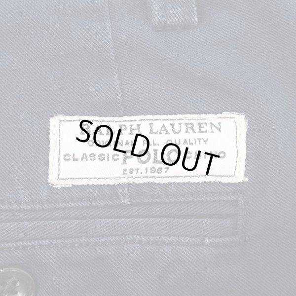 画像3: 00's Polo Ralph Lauren ノータック チノトラウザー "NAVY / W32 L32" (3)