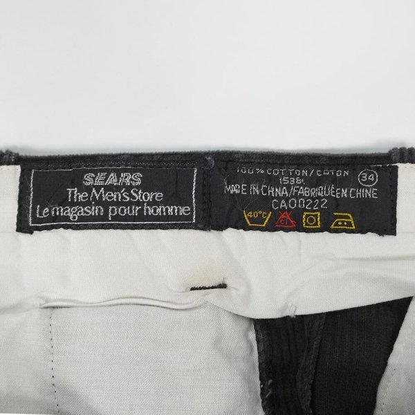画像3: 80's Sears 2タック 太畝コーデュロイトラウザー (3)